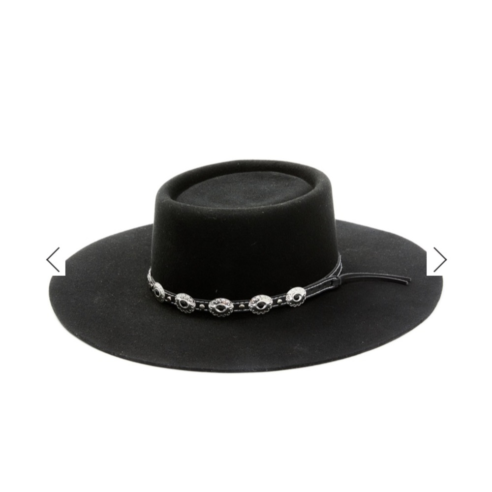 NEW Shyanne women’s black telescope concho wool felt western hat • size small